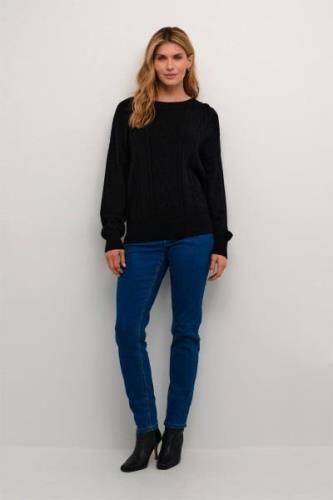 Cream Crdela Knit Pullover Kvinde Pitch Black Sweaters Str L - hos Mag...