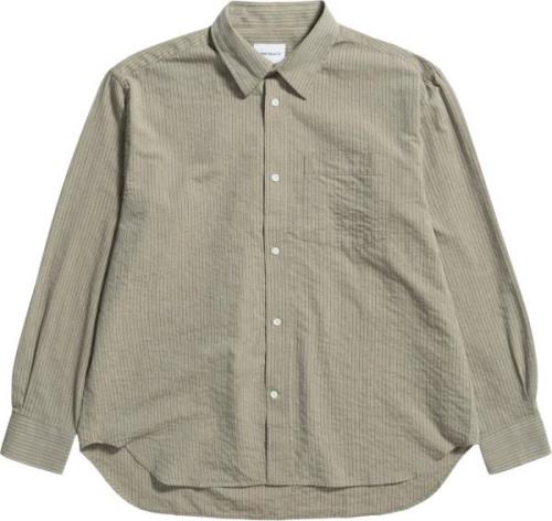 Norse Projects Mo Oversized Striped Shirt Mand Clay Langærmede Skjorte...