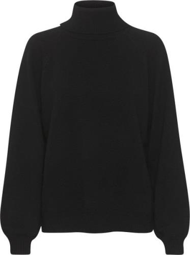 Gestuz Manzigz Wool Rollneck Noos Kvinde Black Sweaters Str L - hos Ma...