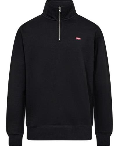 Levi's Original HM 1/4 ZIP Mineral BL Mand Sort Sweatshirts Str L - Bo...