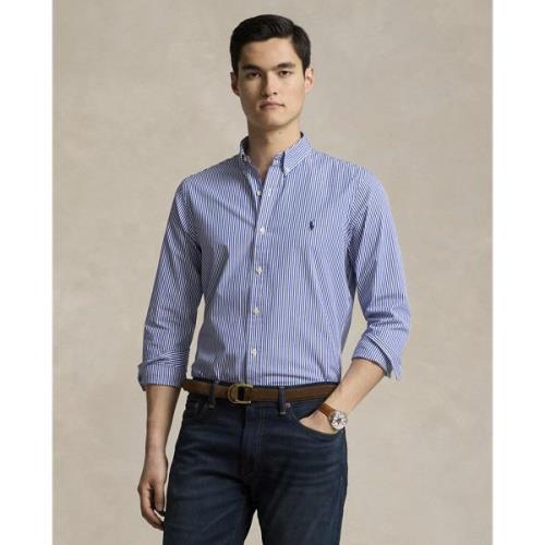 Polo Ralph Lauren Slim Fit Striped Stretch Poplin Shirt Mand Blå/hvid ...