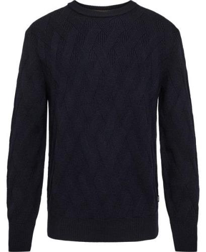 BOSS Helfredo Mand Dark Blue Sweaters Str L - hos Magasin