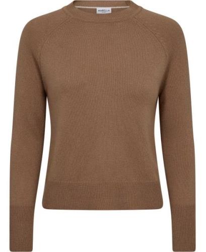 Marella Cutter Kvinde Camel Sweaters Str L - Uld hos Magasin