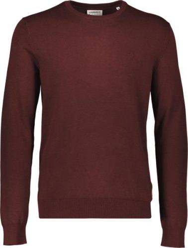 Lindbergh Ecovero L/S Oneck Knit Mand Dk Red Mel Sweaters Str L - hos ...