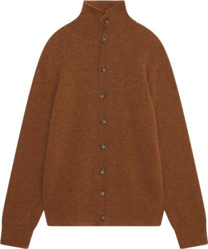 Wood Wood Wwelias Aran Knit Cardigan Mand Tanned Sweaters Str L - hos ...