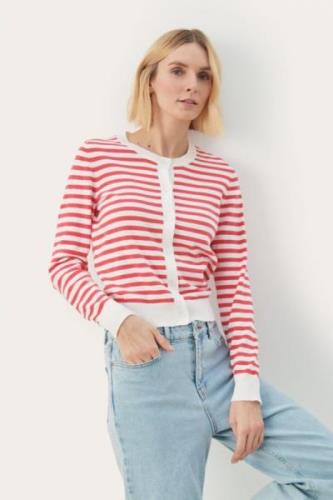 Part Two Tanishapw CA Kvinde Claret Red Stripe Cardigans Relaxed Fit S...