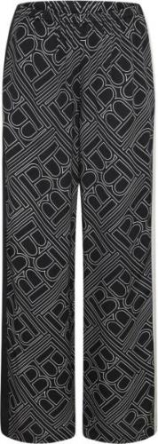 Bruuns Bazaar Floretbbrina Pants Kvinde Dark Logo Print Bukser Med Lig...