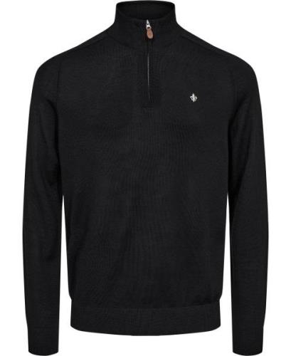 Morris Stockholm Merino John Zip Mand Black Sweaters Str L Merino - ho...