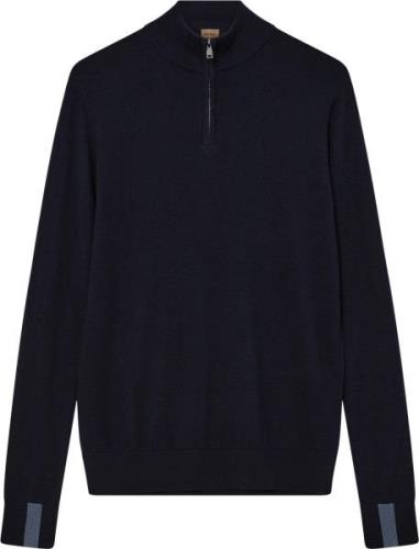 Mos Mosh Gallery Mmgadam Soft Zip Turtle Neck Knit Mand Navy Sweaters ...