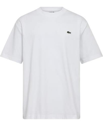 Lacoste Teeshirt Mand Hvid Kortærmede T-shirts Str L - hos Magasin