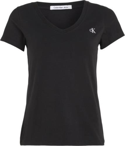 Calvin Klein CK Embroidery Stretch Vneck Kvinde Bae Kortærmede T-shirt...