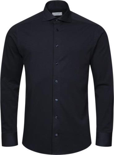 ETON Contemporary Fit Navy Blue Solid Fourflex Stretch Shirt Mand Blå ...