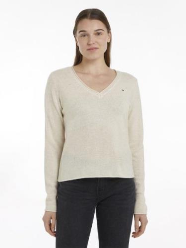 Tommy Hilfiger Soft Wool VNK LS Sweater Kvinde Ivory Petal Heather Lan...