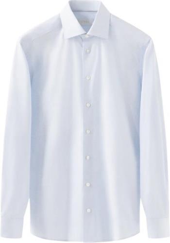 ETON Slim Fit Light Blue Solid Elevated Twill Shirt Mand Lyseblå Langæ...