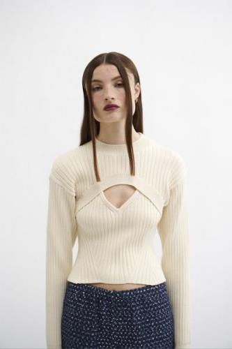 Résumé Vivianrs Knit Blouse Kvinde Creme Sweaters Str L - hos Magasin