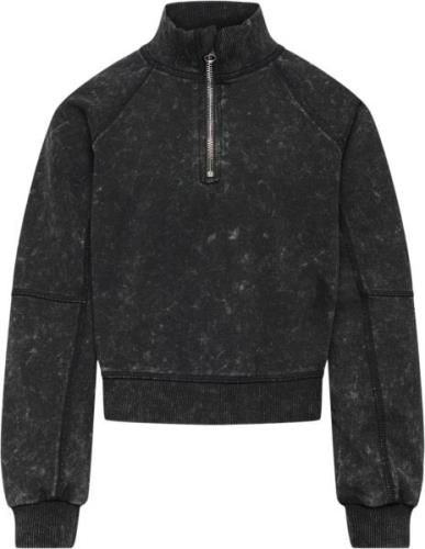 ONLY Kogdonna L/S Half ZIP Washed UB SWT Str 134/140 - Sort Sweatshirt...