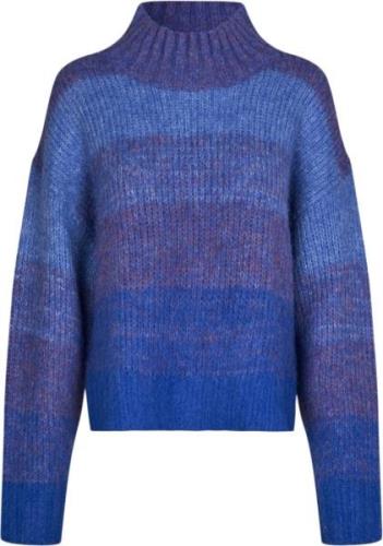 Lollys Laundry Millell Knit LS Kvinde Blue Sweaters Str L - hos Magasi...