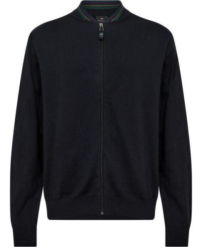 PS Paul Smith Mens Cardigan ZIP Thru Mand Sort Sweaters Str L - hos Ma...