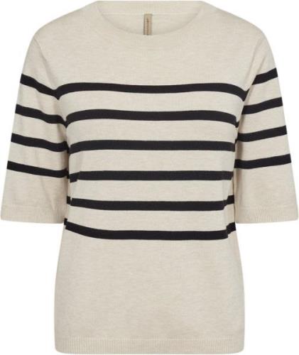 soyaconcept Scdollie Stripe 765 Pullover Creme Kvinde 91620c Creme Swe...