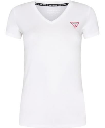 GUESS SS VN Mini Triangle TEE Kvinde Pure White Kortærmede T-shirts St...