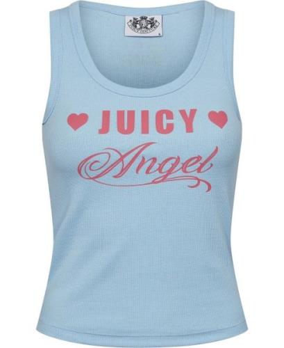 Juicy Couture Juicy Angel Vest Kvinde Powder Blue Toppe Str L - hos Ma...