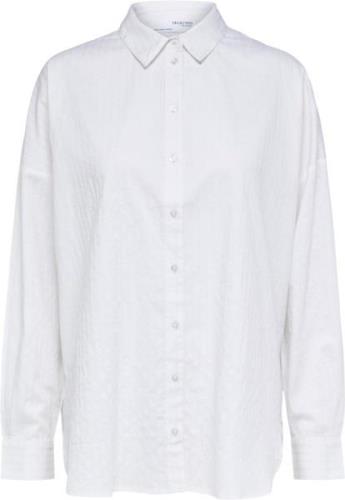 Selected Femme Slflinasanni LS Shirt Noos Kvinde Hvid Langærmede Skjor...