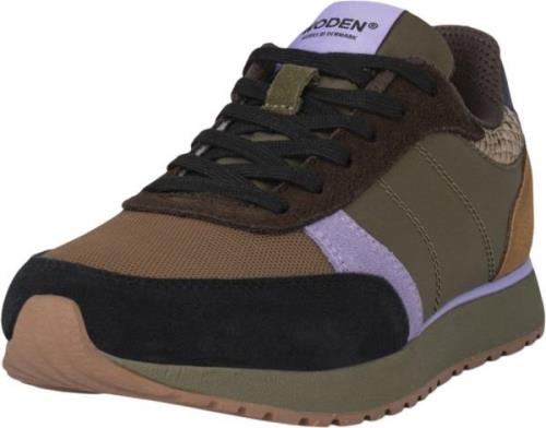 Woden Ronja Kvinde Dark Olive/orchid Sneakers Str 40 - Læder hos Magas...