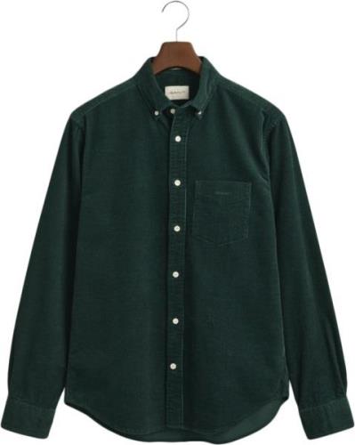 Gant REG UT Corduroy Shirt Mand Tartan Green Langærmede Skjorter Str L...