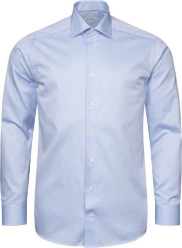 ETON Contemporary Fit Blue Semi Solid Signature Dobby Shirt Mand Blå L...