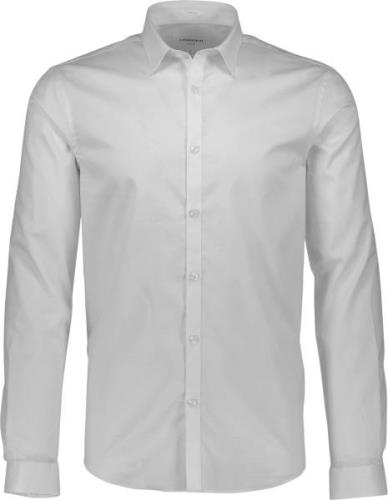 Lindbergh Skjorte med Stretch Mand Hvid Langærmede Skjorter Slim Fit S...