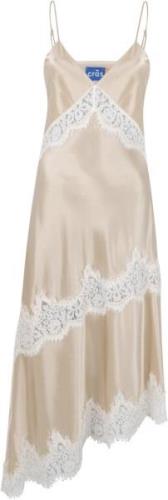 Cras Juliecras Dress Kvinde Champagne White Midi Kjoler Str 40 - hos M...