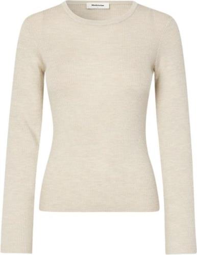 Modström Hirokimd Oneck Kvinde Summer Sand Sweaters Str L - Uld hos Ma...