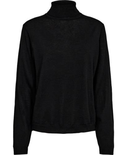 Sand Fellini Trish Kvinde Sort Sweaters Str L - Uld hos Magasin