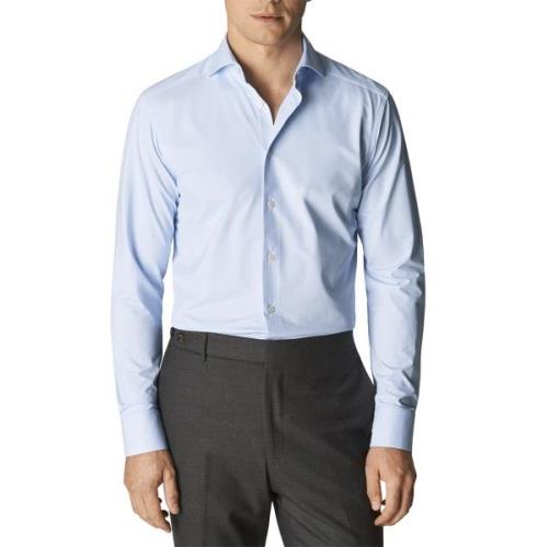 ETON Light Blue Fourway Stretch Shirt - Contemporary Fit Mand Blå Lang...