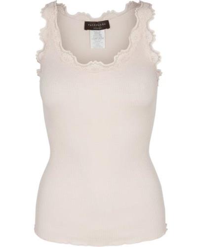 Rosemunde Silk top Regular W/vintage Lace Kvinde Lyserød Toppe Str L -...