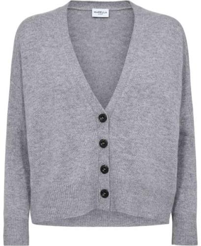 Marella Scorpio Kvinde Melange Grey Cardigans Str L - Uld hos Magasin