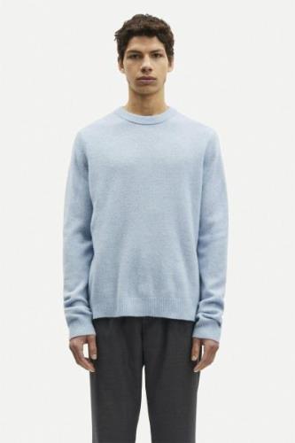 Samsøe Samsøe Isak Knit Sweater 15010 Mand Subdued Blue Sweaters Str L...