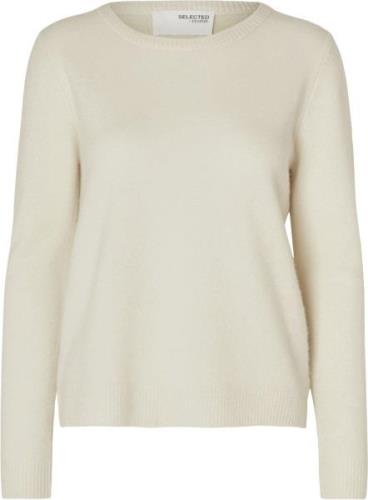 Selected Femme Slfmanila LS Knit Cashmere Oneck N Kvinde Birch Sweater...