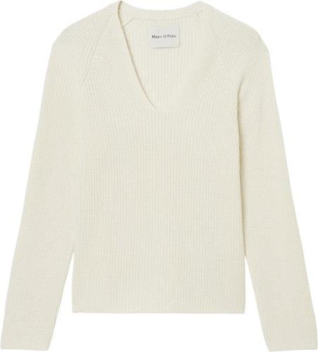 Marc O’Polo Pullover, Longsleeve, Vneck Kvinde White Cotton Sweaters S...