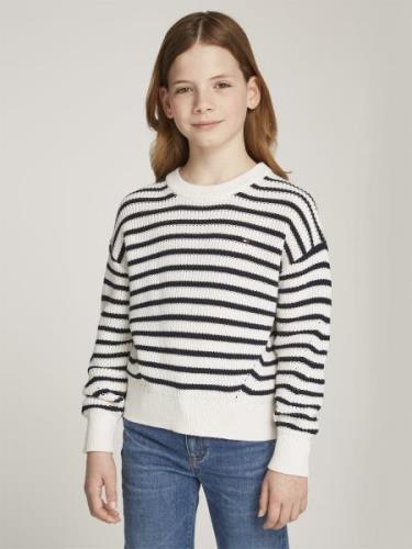 Tommy Hilfiger Essential Stripe Sweater Str 8 - Ancient White Desert S...