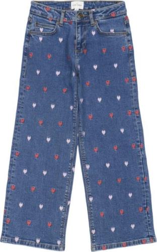 The New Tnlovina Wide Jeans Str 110-116 cm/5-6 år Piger - Medium Blue ...