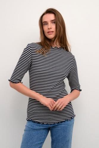 Karen by Simonsen Candacekb Stripe SS Kvinde Night Sky/egret Stripe Ko...