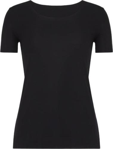 Wolford Aurora Pure Shirt Kvinde Sort Kortærmede T-shirts Str L - hos ...