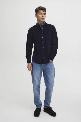 Casual Friday Cfanton LS BD Baby Cord Shirt Mand Dark Navy Langærmede ...