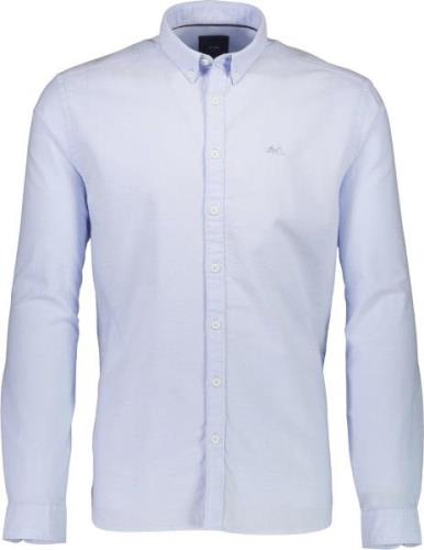 Lindbergh Solid Oxford Shirt L/S Mand Blå Langærmede Skjorter Str L - ...