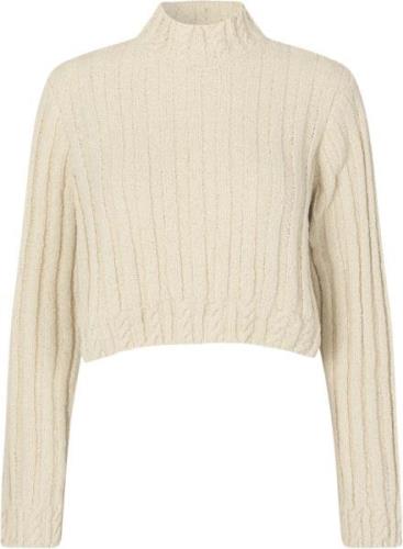 Modström Finamd Oneck Kvinde Summer Sand Sweaters Str L - hos Magasin