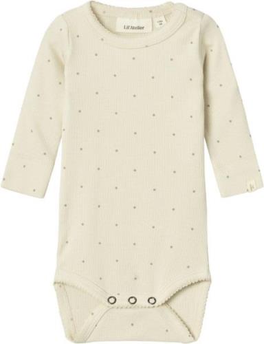 Lil' Atelier Nbfgago KOS LS Slim Body LIL Str 68 - Birch Langærmede Bo...