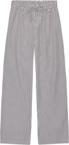 Moshi Moshi Mind Moon Pants Stripe Kvinde Dark Taupe / Ecru Bukser Med...