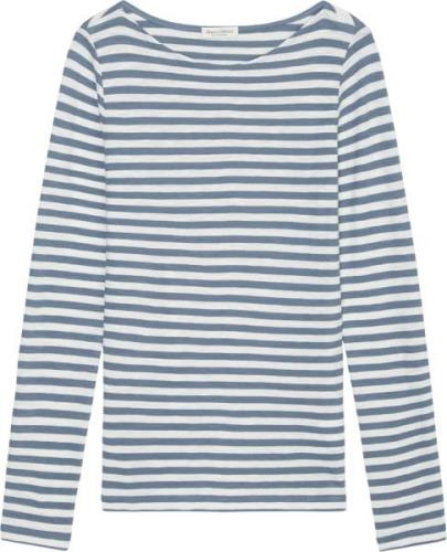 Marc O’Polo Tshirt, Long Sleeve, Boat Neck, st Kvinde Multi/ Hazy Blue...