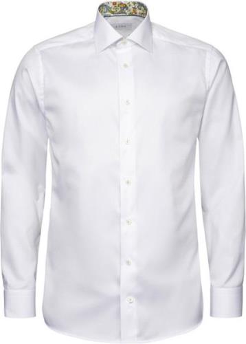 ETON Contemporary Fit White Floral Effect Signature Twill Shirt Mand H...